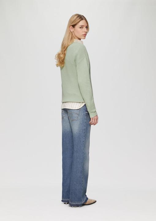 Image du produit S.Oliver Strickpullover Pullover mit Strukturmuster und V-Ausschnitt (M)