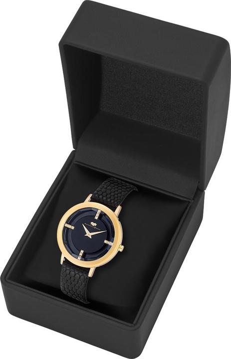 Produktbild Damen Quarzuhr Lucrezia Echtleder Schwarz - 33692 (Analoguhr, 36 mm)