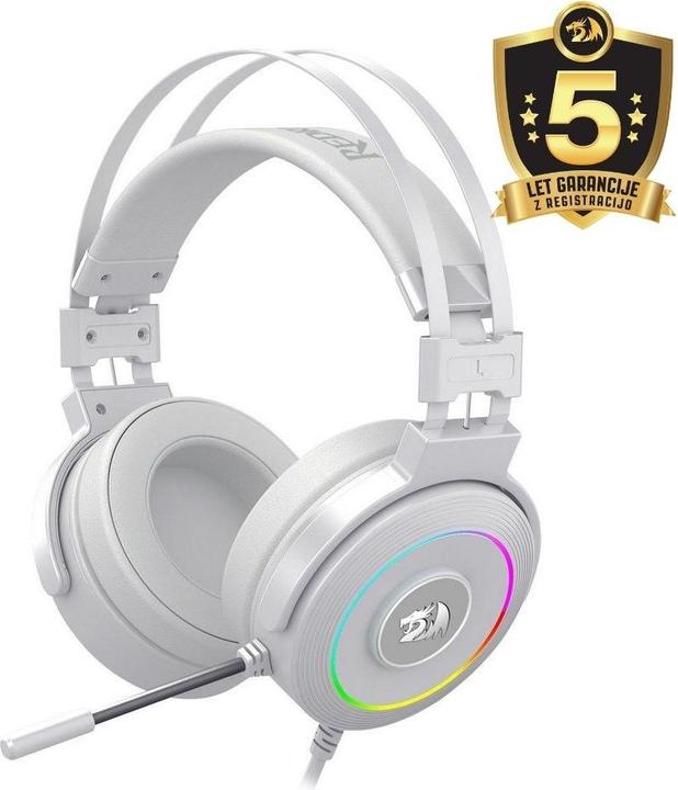 Immagine prodotto Redragon Audífonos Gamer con Micrófono H320W Lamia 2 7.1, Alámbrico, USB, Blanco (Cablato)