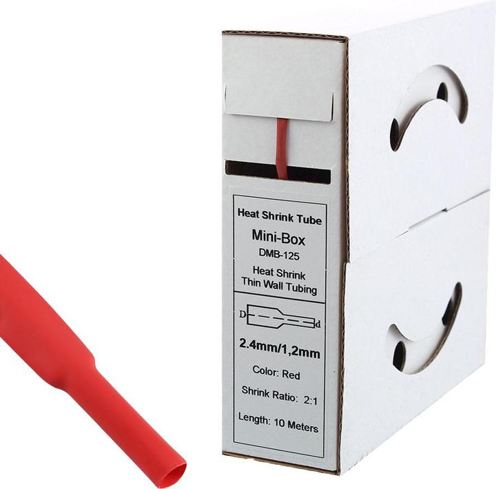 Image du produit Offgridtec 10m de gaine thermorétractable 2,4mm>1,2mm rouge (1 x)