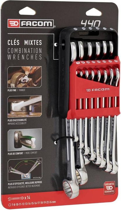 Produktbild Facom Ringmaulschlüsselsatz (7 mm, 8 mm, 10 mm, 11 mm, 12 mm, 13 mm, 14 mm, 15 mm, 16 mm, 17 mm, 18 mm, 19 mm, 22 mm, 24 mm)