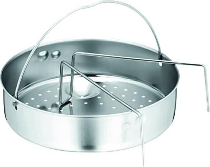 Produktbild WMF Schnellkochtopf 3tlg 4,5+3,0l Dampfkochtopf Perfect Premium Induktion (22 cm, Dampfkochtopf, Edelstahl)