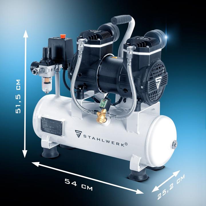Produktbild Stahlwerk Kompressor 10 bar 2,1 PS 1,6 kW 210 l/min 10 l Druckluftkompressor (10 Bar, 10 l)