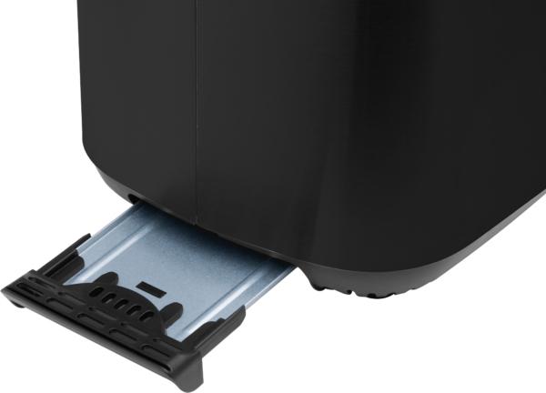 Actual product image ECG ST 2768 Timber Black Toaster 7 heating intensity levels, defrost and reheat functions