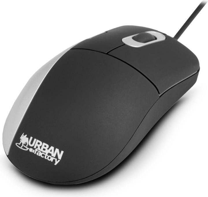 Urban Factory Desktop Silk Mouse Maus Beidhändig USB Typ-A Optisch 800 DPI (Kabelgebunden)