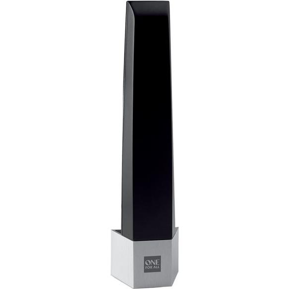 One for All Uno per tutti DVB-T Full-HD Ant. SV-9345 (Antenna interna, 43 dB, DAB/ DAB+, DVB-T / -T2), Parabola + Antenna, Nero, Argento