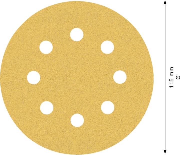 Image du produit Bosch Professional Zubehör Expert C470 Set de papier abrasif pour ponceuse excentrique, 115 mm, 8 trous, G 60/120/240, 6 pcs. (60 - 240)
