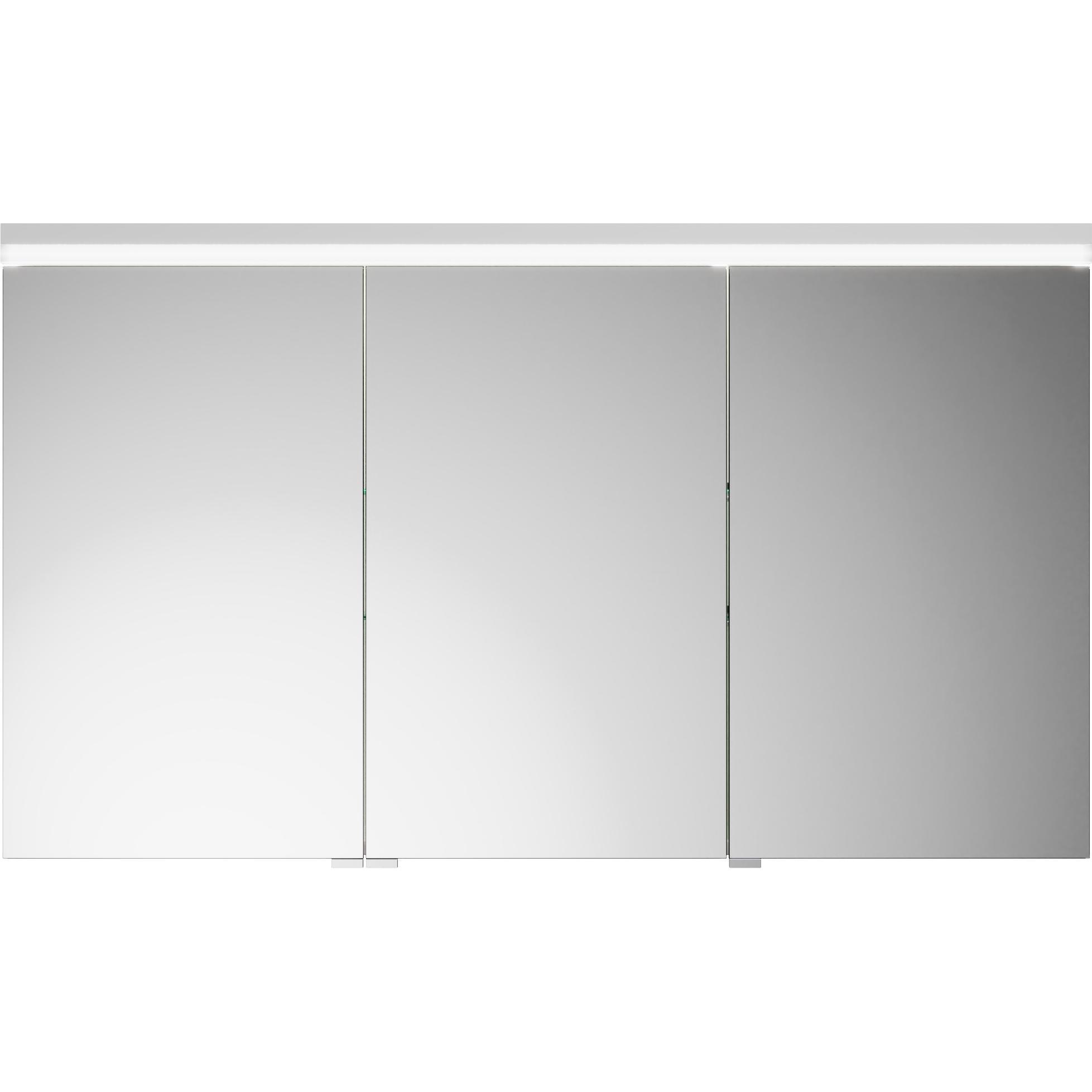 burgbad, Spiegelschrank, Lin20 Spiegelschrank LED-Beleuchtung,3 Türen, 1200x700x170mm