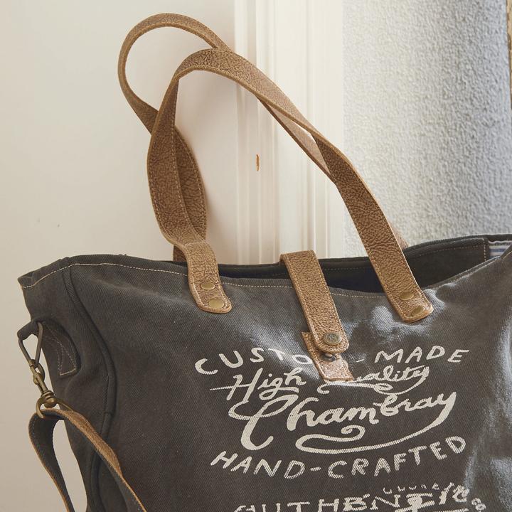 Produktbild Loberon Tasche Kamjenia dunkelgrau/braun