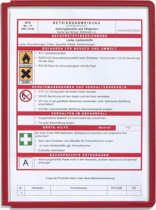 Produktbild Durable Sherpa Sichttafel A4
