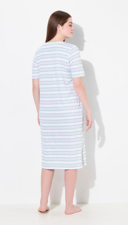 Actual product image Ulla Popken Striped Patch Pocket Short Sleeve Nightgown (42, 44)