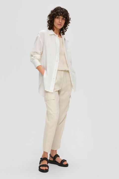 Produktbild s.Oliver Bluse Musselinbluse im Oversized Fit (L)