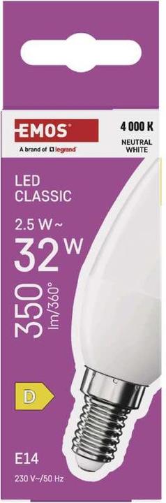 Produktbild Emos Classic (E14, 2.50 W, 350 lm, 1 x, D)