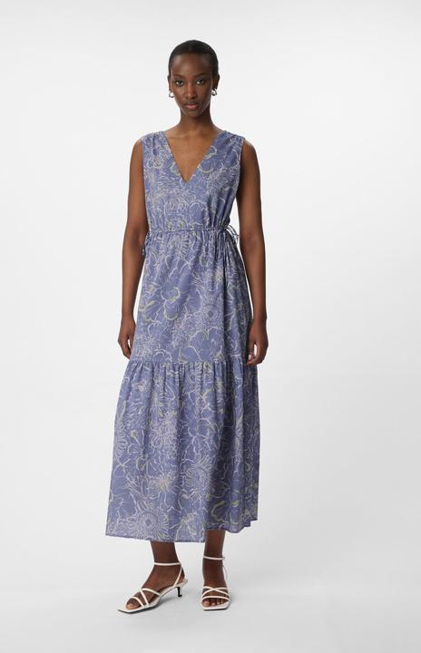 Produktbild Comma Kleid Gemustertes Maxikleid mit V-Ausschnitt und Tunnelzug (46)