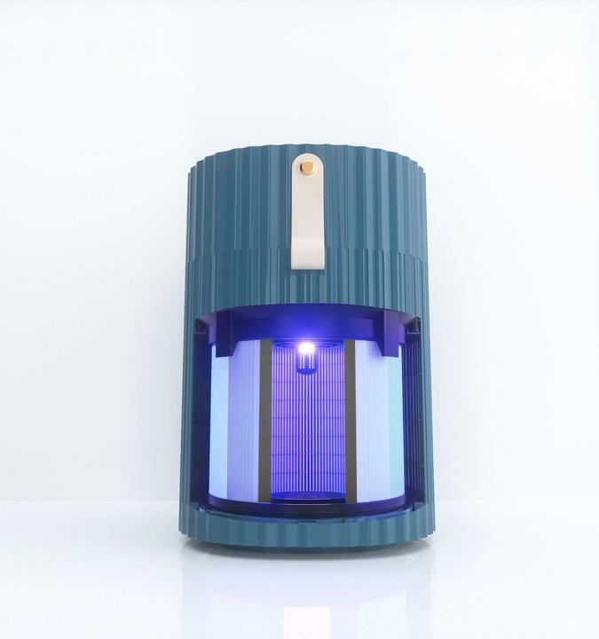 Actual product image AirExchange 150-T Staalblauw | Luchtreiniger 40m | HEPA H13 filter, Koolstoffilter en UV-C lamp | Beschermt met (40 m²)