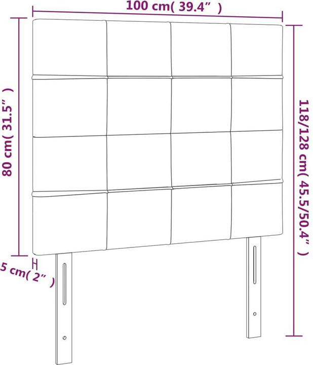 Actual product image VidaXL Rome (100 x 5 x 128 cm)
