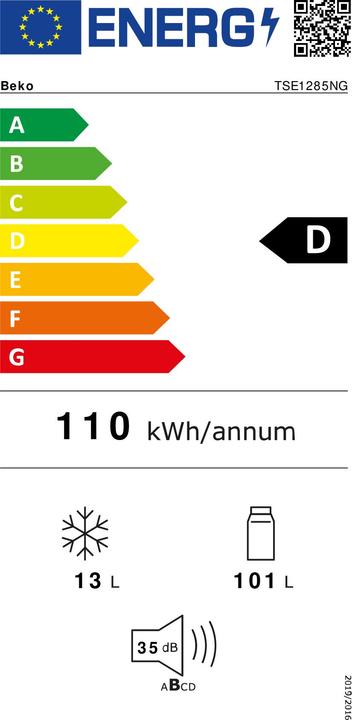 Energie-Label Beko TSE1285NG (114 l)