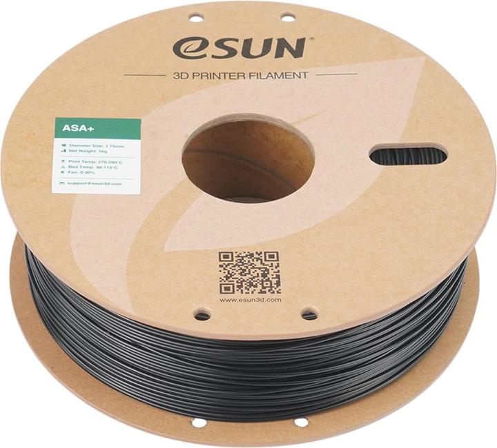 Productafbeelding eSUN ASA+ 1,75mm BLACK 1kg (ASA, 1.75 mm, 1000 g, Zwart)