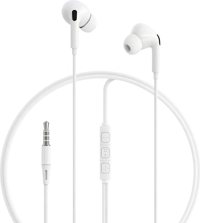 Actual product image Devia wired earphones Kintone A2 jack 3,5mm white (Cable)