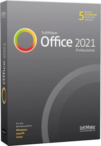 Immagine prodotto SoftMaker Office 2021 PRO versione completa, 5 licenze del pacchetto Windows Office. Potente (1 Utente, 1 Dispositivi/Utenti, Senza limiti)