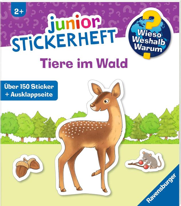 Produktbild Ravensburger Wieso? Weshalb? Warum? Junior Stickerheft Tiere im Wald