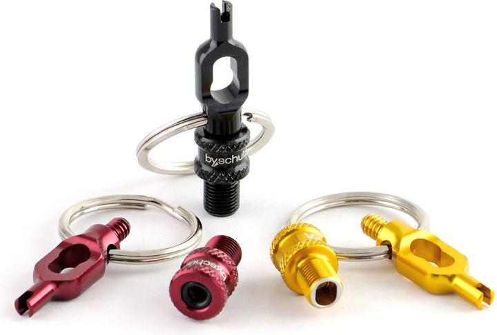 Produktbild By.schulz Ventiladapter V.5 Mini-Tool Alu eloxiert RED 1 Stück (Ventiladapter Set)