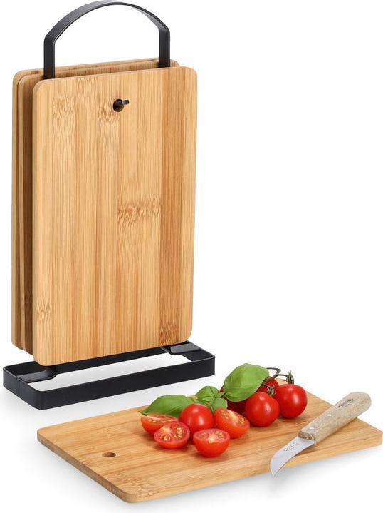 Actual product image Zeller Present Board stand set, 5-piece, bamboo/metal