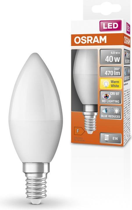 Produktbild Osram LED Classic Lamps Frosted (E14, 4.90 W, 470 lm, 1 x, F)