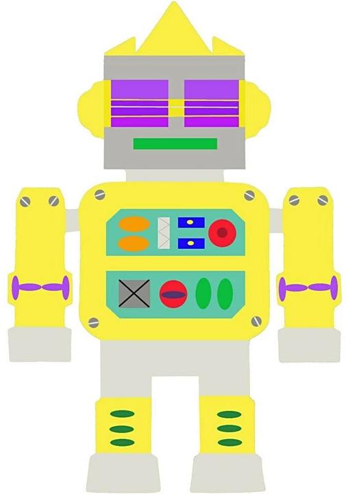 Image du produit Creativ Company Papier de bricolage Robot 16 pièces, blanc (16x)