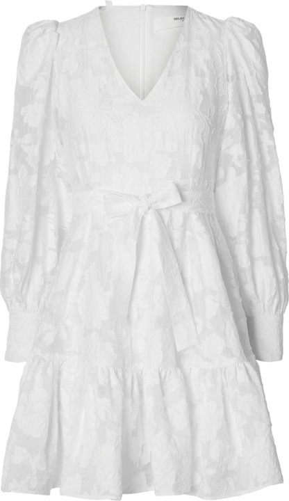 Selected Femme Geblümtes Langarm Minikleid (40)