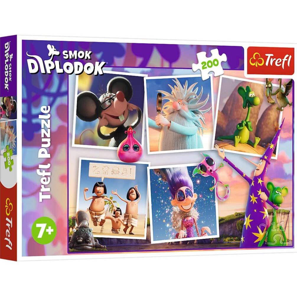 Trefl Multicolore Puzzle 200 - Diplodocus Curioso (200 Pezzi)
