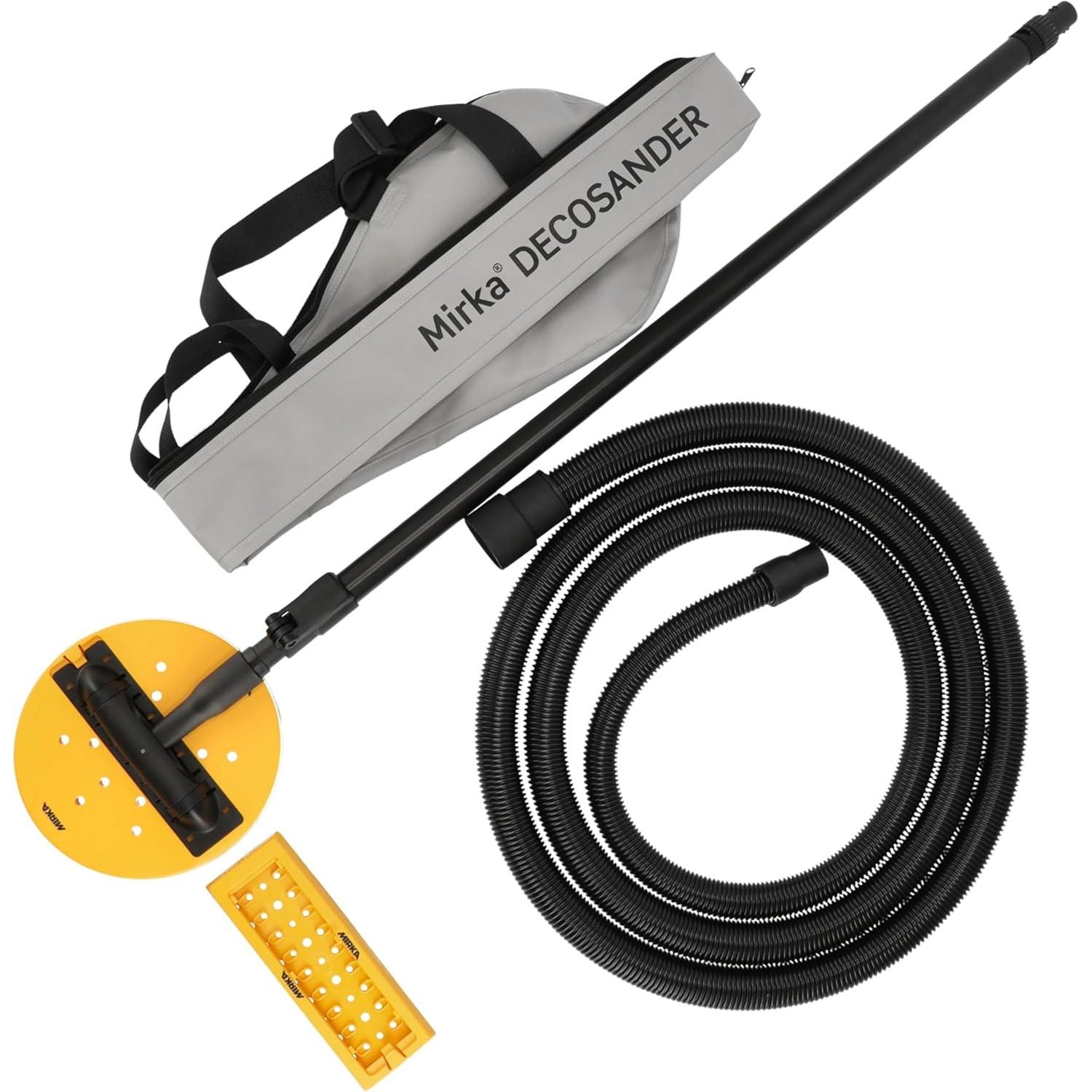 Mirka, Rettificatrice + lucidatrice, Levigatrice senza polvere per finiture lisce su pareti e soffitti (Levigatrice a collo lungo)