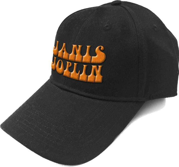 Janis Joplin JanisJoplin Orange Logo Baseball Cap