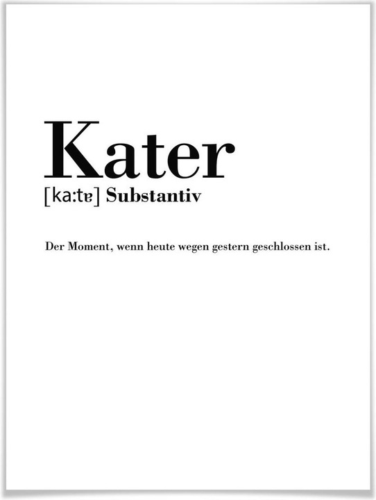 Actual product image Trenddeko Grammar - hangover (30 x 24 cm)