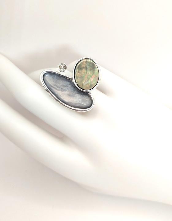 Immagine prodotto Signé Anello Signè da donna argento grigio elastico rodiato Taglia unica No.27 (18, 19, 20, 21)