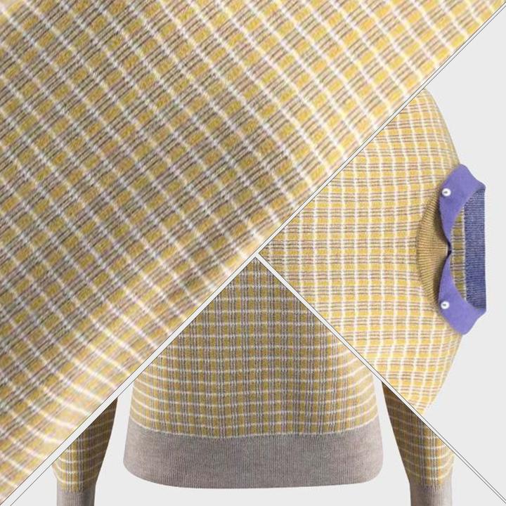 Immagine prodotto Bellemere Pullover Merino Tweed Pullover With Pearl Polo Collar (M)