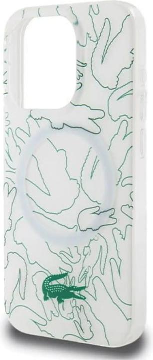 Actual product image Lacoste LCHMP15XUREH iPhone 15 Pro Max 6.7" biały/white hardcase Double Layer Repeat MagSafe (Apple iPhone 15 Pro Max)