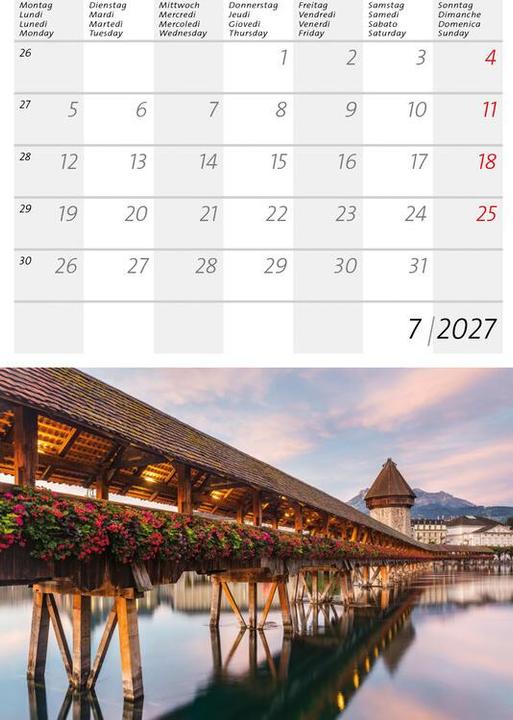 Actual product image Kleiner Schweizer Kalender 2027 (14.8 x 22 cm)