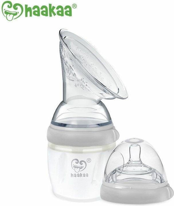 Produktbild Haakaa Generation 3 Milchpumpe + Baby Flasche Top Set 160ml - Grau