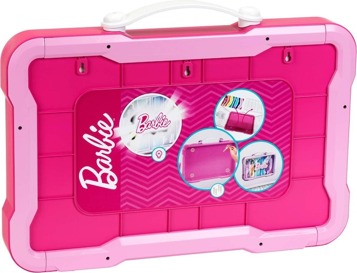 Produktbild Theo Klein BRB - Sammelkoffervitrine für 6 Barbies mit leuchtendem Barbie Logo