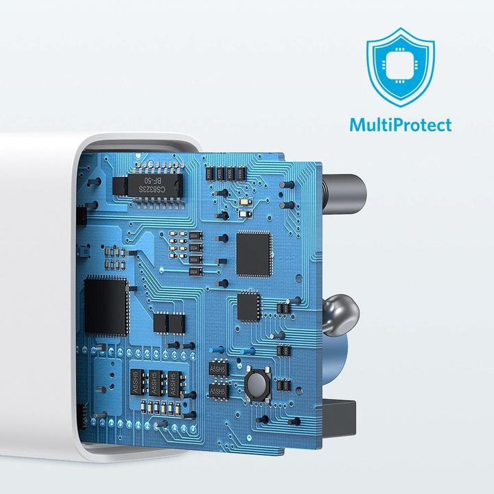 Actual product image Anker 20W USB-C and USB-A connection 2-port wall charger (20 W)