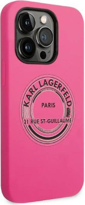 Actual product image Karl Lagerfeld KLHCP14LSRSGRCF iPhone 14 Pro 6.1" hardcase pink / pink Silicone RSG (Apple iPhone 14 Pro)