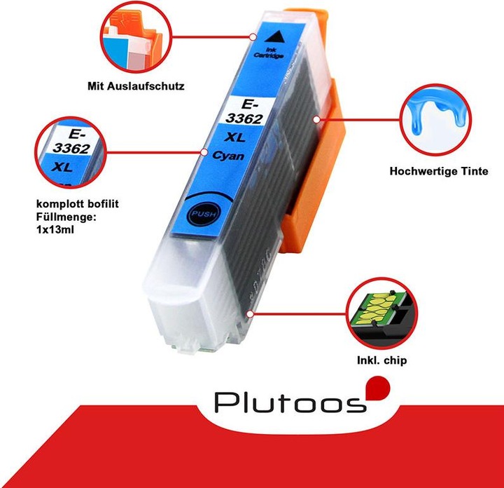 Produktbild Plutoos Epson T3351 - T3364 33XL Patronen XXL kompatibel, 5er Farbset