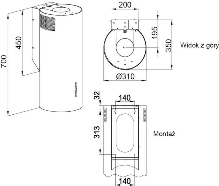 Image du produit Maan Okap Elba 2 W 731 czarny