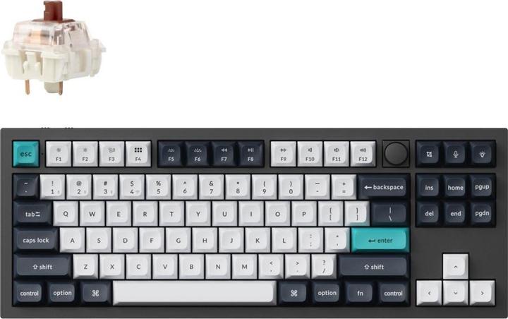 Keychron Q3 MAX 80% Trådløst Keyboard Brown switche