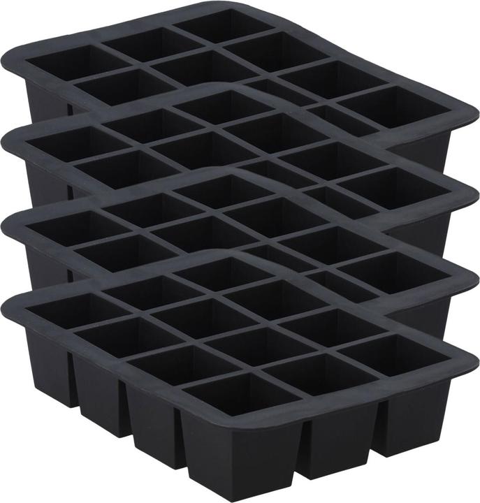 Immagine prodotto Excellent Houseware Set di 4 stampi per cubetti di ghiaccio per 12 cubetti di ghiaccio XL