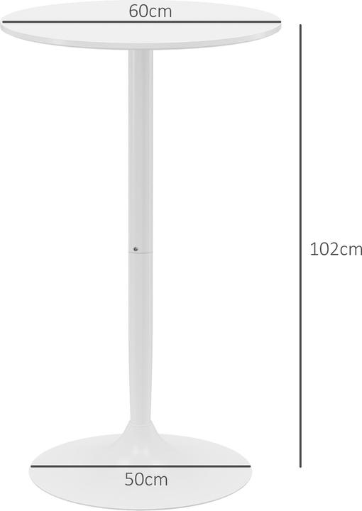 Actual product image Homcom Bar table with non-slip foot pad (Ø 60 x 102 cm)