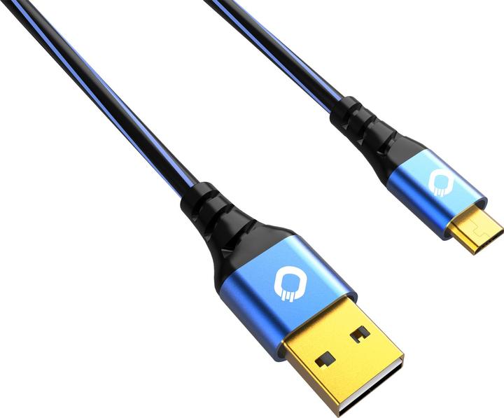 Actual product image Oehlbach USB 2.0 connection cable (1x plug A 1x micro B) 0.50 m gold-plated plug contacts Plus (0.50 m, USB 2.0, 2.50 W)