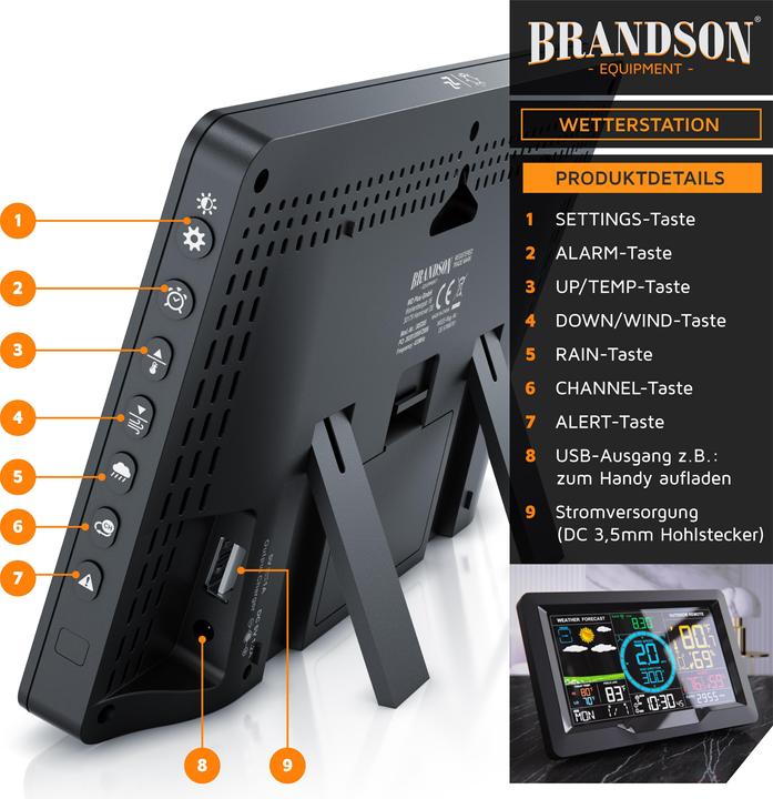 Actual product image Brandson Radio weather station