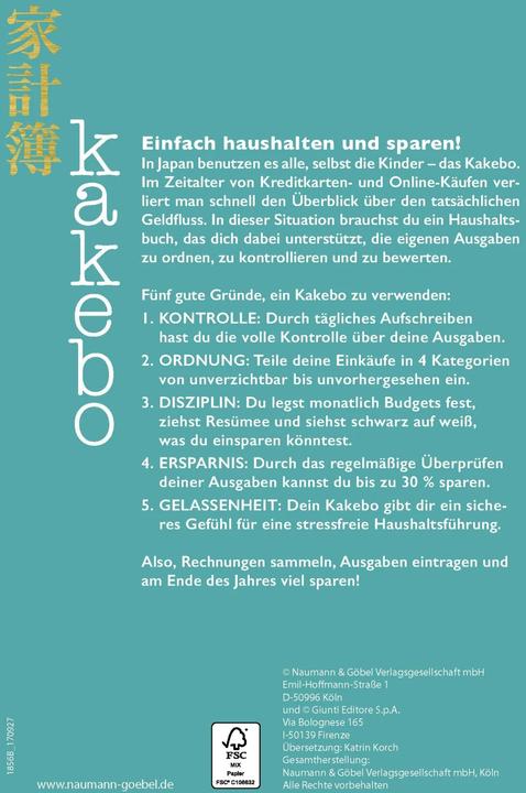 Produktbild Kakebo - Das Haushaltsbuch (Deutsch, Naumann & Göbel, 2018)